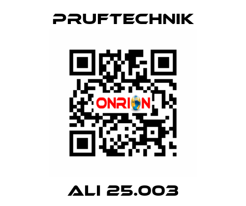 ALI 25.003 Pruftechnik