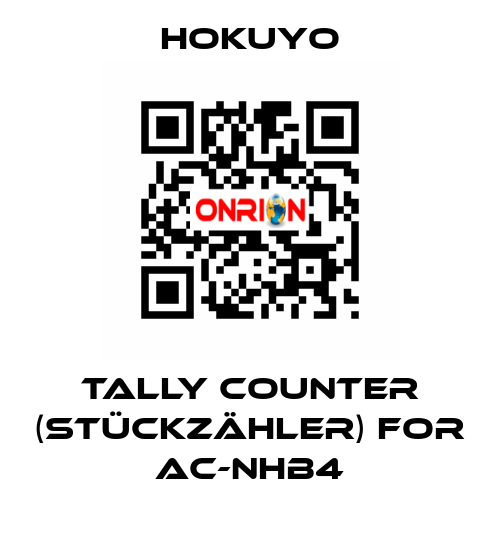 tally counter (Stückzähler) for AC-NHB4 Hokuyo