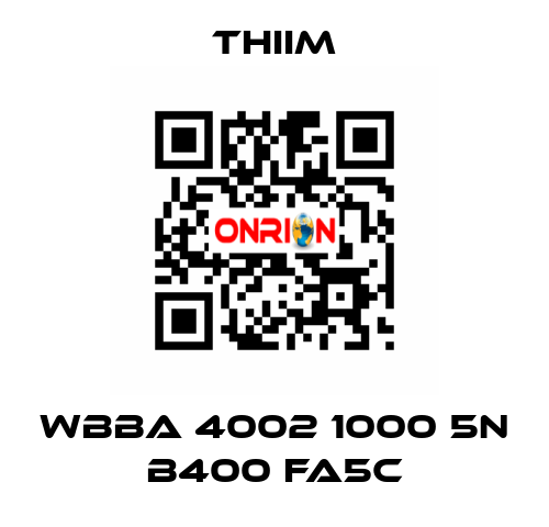 WBBA 4002 1000 5N B400 FA5C Thiim