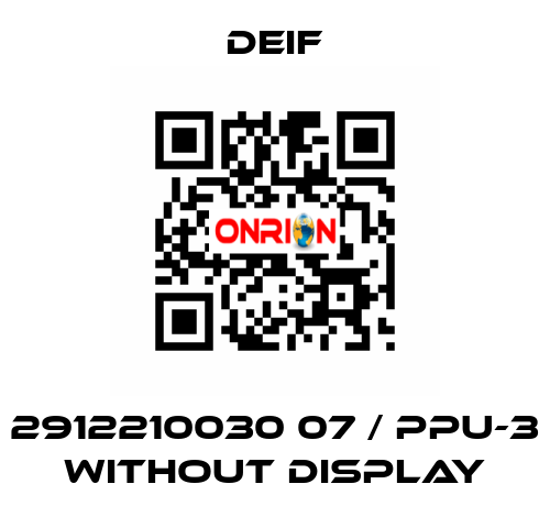 2912210030 07 / PPU-3 without display Deif