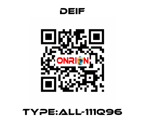 Type:ALL-111Q96 Deif