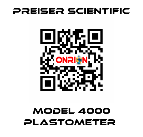 Model 4000 Plastometer  Preiser Scientific