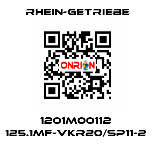 1201M00112  125.1MF-VKR20/SP11-2  Rhein-Getriebe