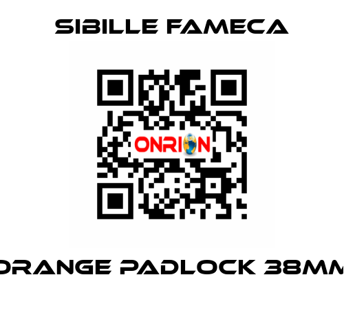 ORANGE PADLOCK 38MM  Sibille Fameca