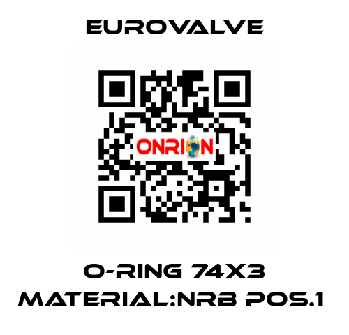 O-RING 74X3 MATERIAL:NRB POS.1  Eurovalve