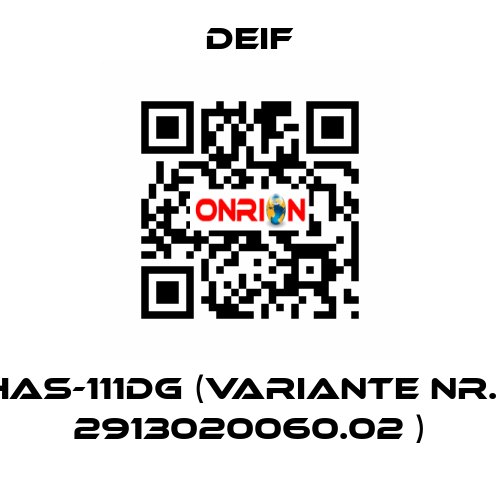 HAS-111DG (Variante Nr. : 2913020060.02 ) Deif