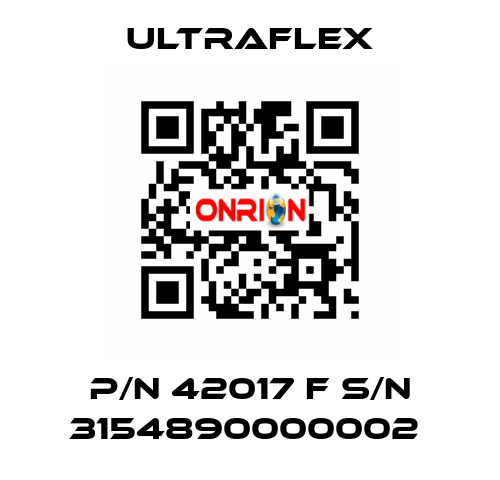 P/N 42017 F S/N 3154890000002  Ultraflex