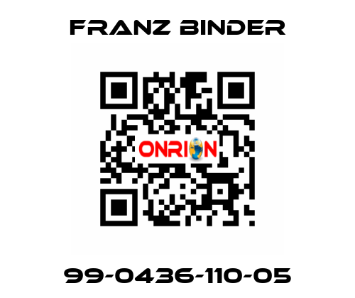 99-0436-110-05 FRANZ BINDER