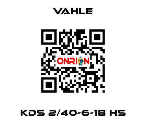 KDS 2/40-6-18 HS Vahle