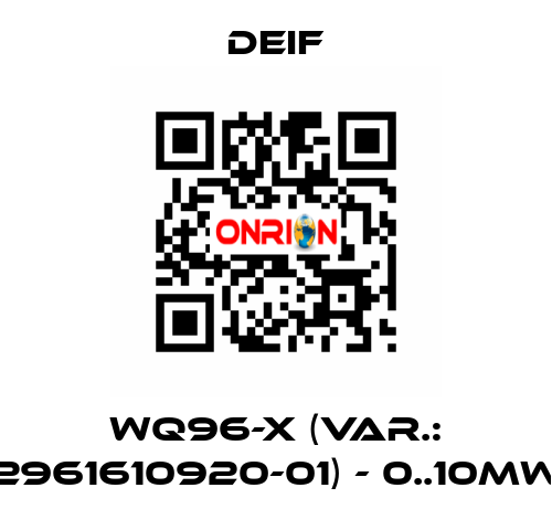 WQ96-x (Var.: 2961610920-01) - 0..10MW Deif