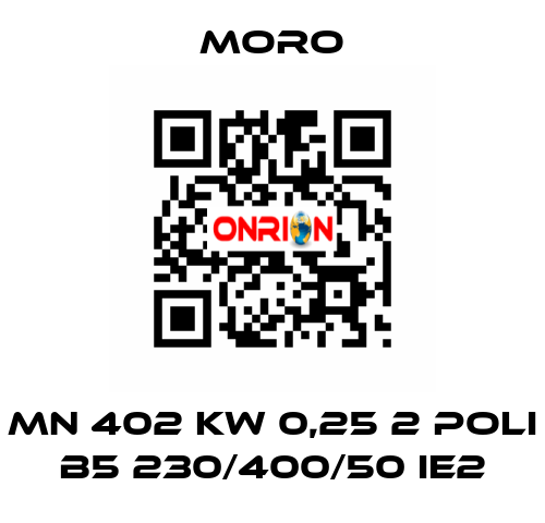 MN 402 KW 0,25 2 POLI B5 230/400/50 IE2 Moro