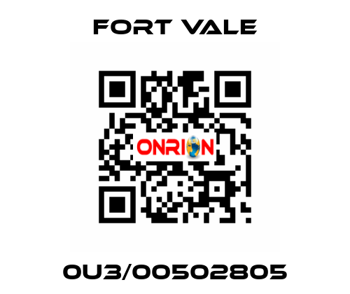 0U3/00502805 Fort Vale