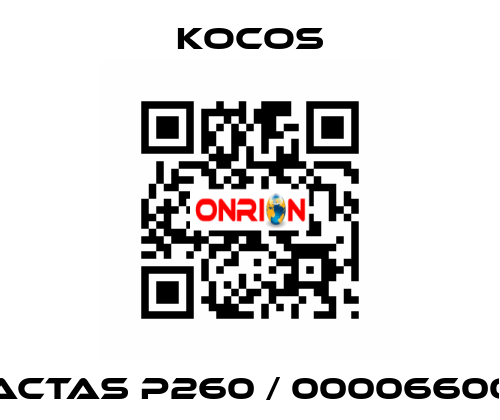 ACTAS P260 / 00006600 KoCoS