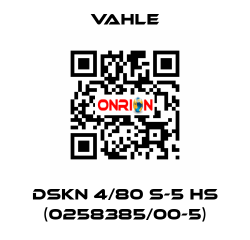 DSKN 4/80 S-5 HS (0258385/00-5) Vahle