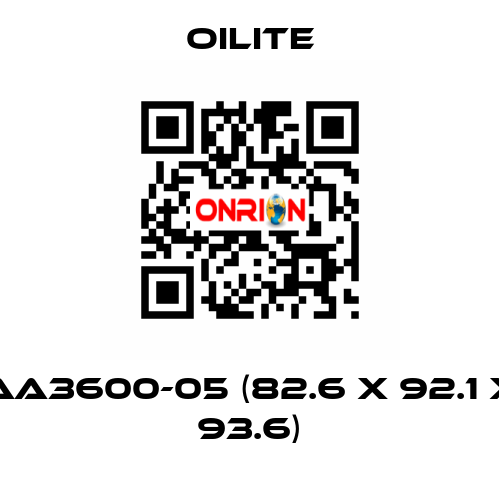 AA3600-05 (82.6 x 92.1 x 93.6) Oilite