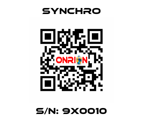 S/N: 9X0010 SYNCHRO