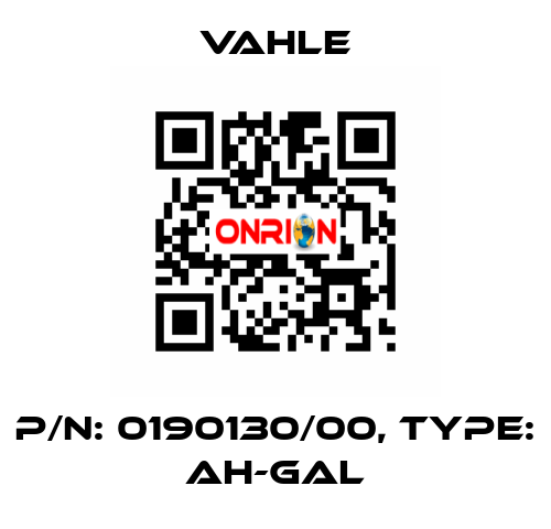 P/n: 0190130/00, Type: AH-GAL Vahle