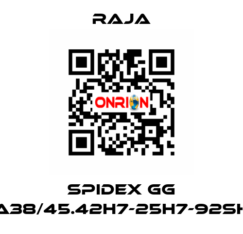 SPIDEX GG A38/45.42H7-25H7-92SH Raja