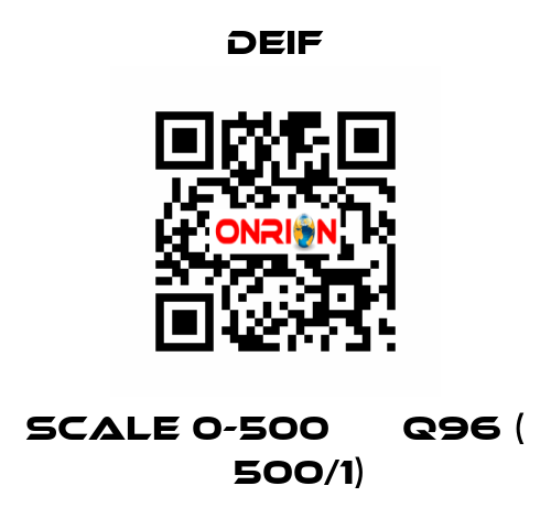 scale 0-500 А ЕQ96 ( ТТ500/1) Deif