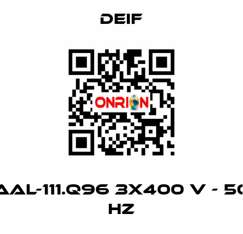 AAL-111.Q96 3x400 V - 50 Hz Deif