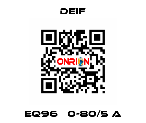 EQ96   0-80/5 A Deif