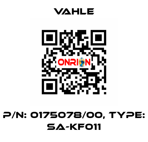 P/n: 0175078/00, Type: SA-KF011 Vahle