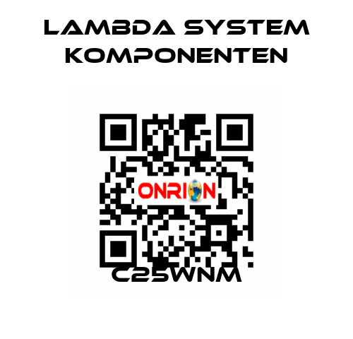 C25WNM LAMBDA SYSTEM KOMPONENTEN