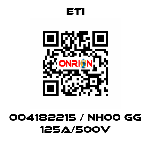 004182215 / NH00 gG 125A/500V Eti