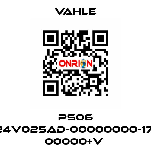 PS06 -0024V025AD-00000000-17102- 00000+V  Vahle