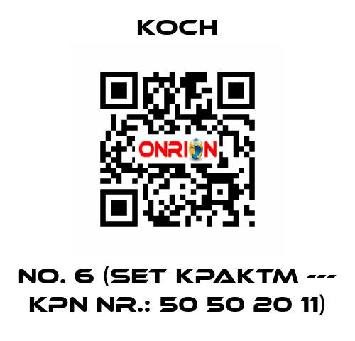 No. 6 (Set KPAKTM --- KPN Nr.: 50 50 20 11) KOCH