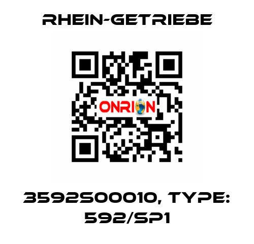 3592S00010, Type: 592/Sp1 Rhein-Getriebe