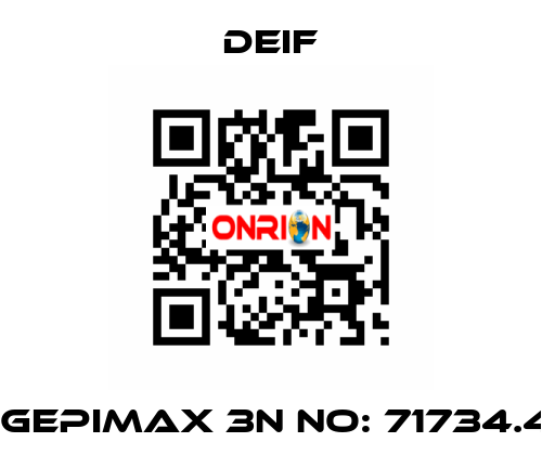 :GEPIMAX 3N no: 71734.4 Deif