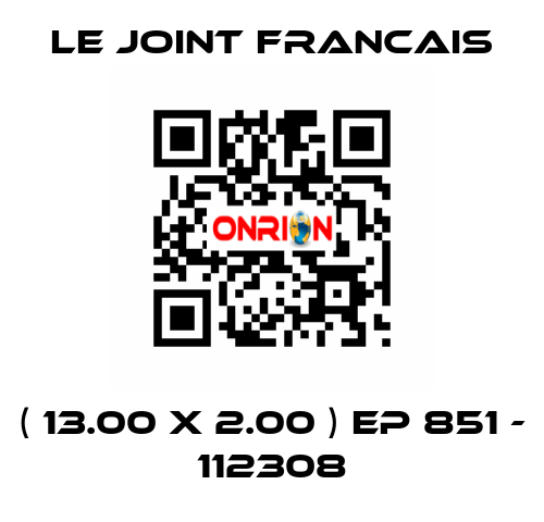 ( 13.00 X 2.00 ) EP 851 - 112308 LE JOINT FRANCAIS