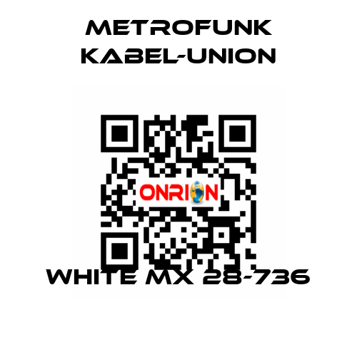 white MX 28-736 METROFUNK KABEL-UNION