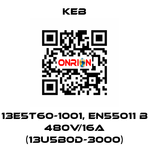 13E5T60-1001, EN55011 B 480V/16A (13U5B0D-3000) KEB