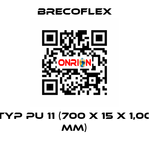 Typ PU 11 (700 x 15 x 1,00 mm) Brecoflex