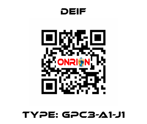 Type: GPC3-A1-J1 Deif