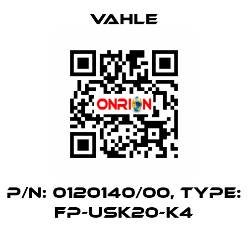 P/n: 0120140/00, Type: FP-USK20-K4 Vahle