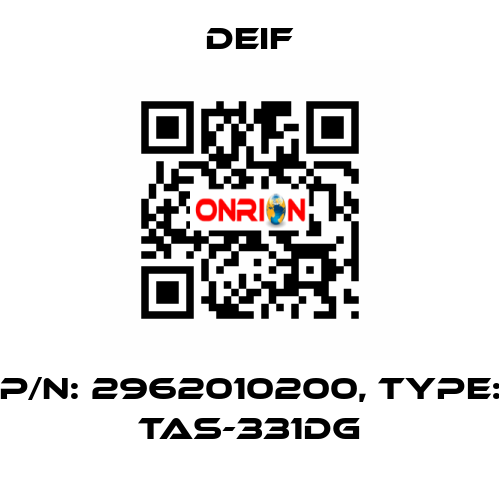 P/N: 2962010200, Type: TAS-331DG Deif