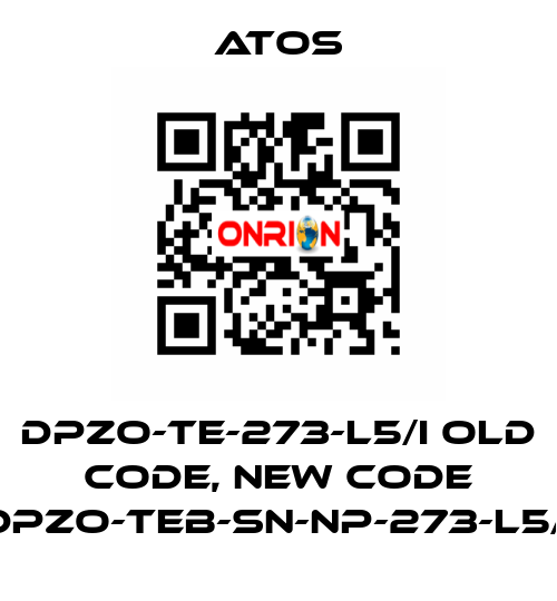 DPZO-TE-273-L5/I old code, new code DPZO-TEB-SN-NP-273-L5/I Atos