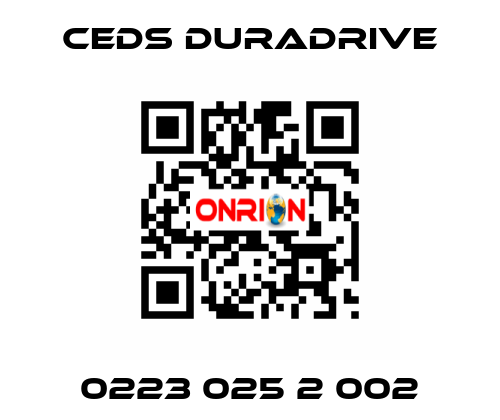 0223 025 2 002 Ceds Duradrive