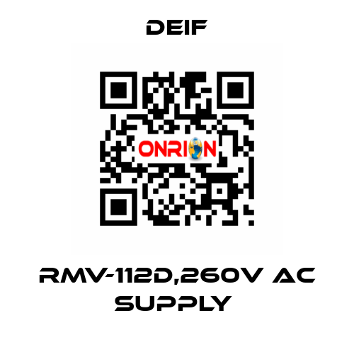 RMV-112D,260V AC SUPPLY  Deif