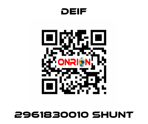 2961830010 Shunt Deif