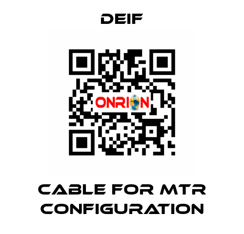 Cable for MTR configuration Deif