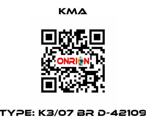 Type: K3/07 BR D-42109 KMA