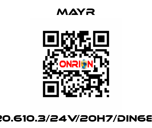 6/820.610.3/24V/20H7/DIN6885-1 Mayr