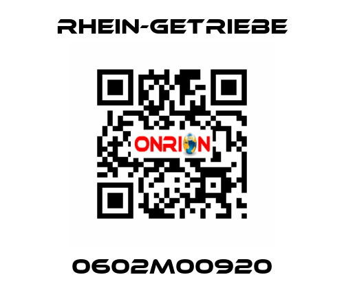 0602M00920 Rhein-Getriebe