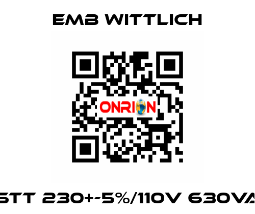 STT 230+-5%/110V 630VA EMB Wittlich