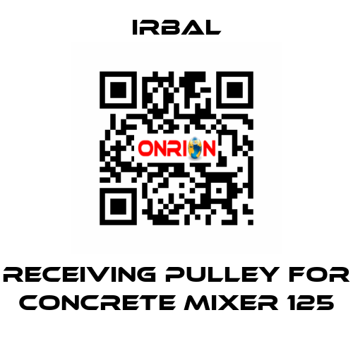 receiving pulley for Concrete mixer 125 irbal