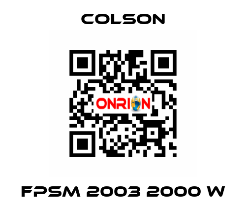 FPSM 2003 2000 W Colson